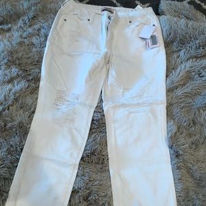 Just fab white boyfriend jeans